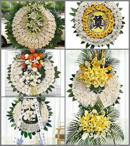 山东青岛平度市灰埠镇东宅科村花圈速递